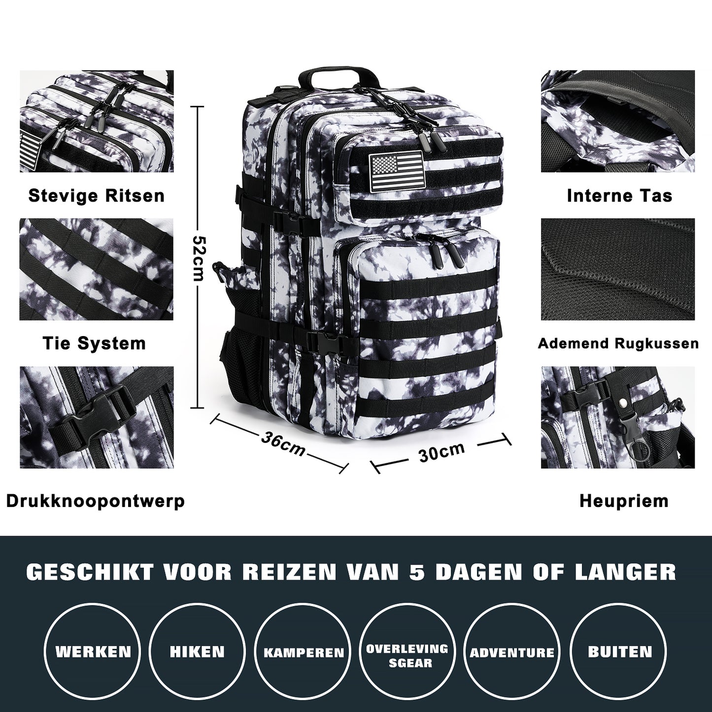 Professional Survival Gear Set - First Aid Kit and Large Camping Backpack, Camping Equipment for Adventure Outdoor Hiking Adventurers