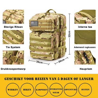 Survival First Aid Kit,99PCS Professional Survival Gear Large Hiking Backpack with Emergency Equipment Outdoor Adventure Accessories,Gift for Men Father - Camouflage