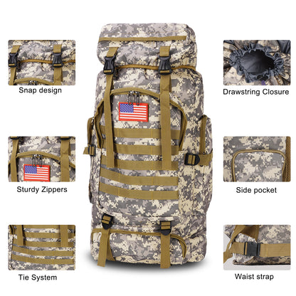 Survival Gear Professional Kit and Large Camping Backpack,First Aid Kit for Adventure Outdoor Hiking Accessories-Urban Camouflage