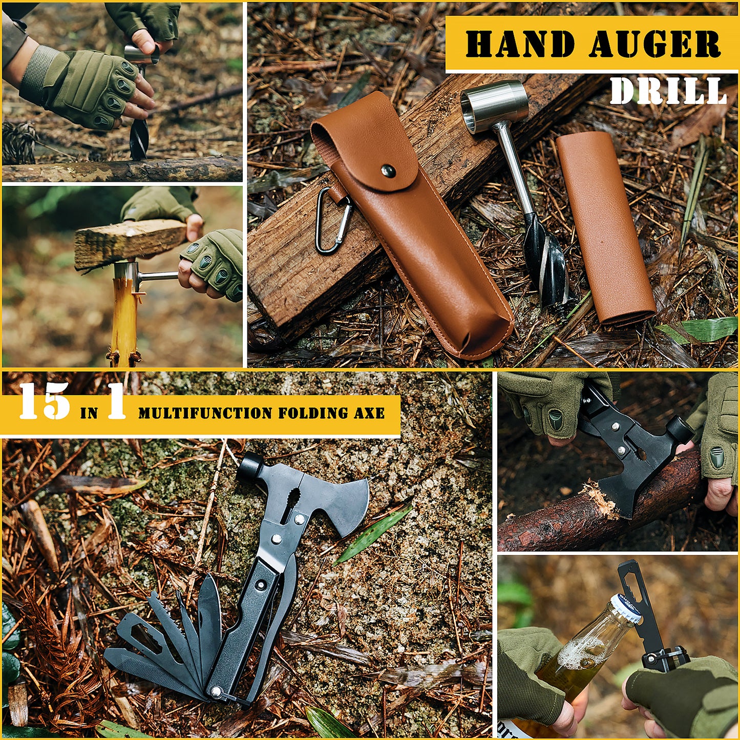 Survival First Aid Kit,99PCS Professional Survival Gear Large Hiking Backpack with Emergency Equipment Outdoor Adventure Accessories,Gift for Men Father - Camouflage